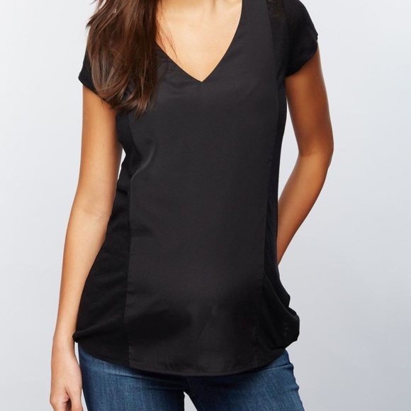 A Pea in the Pod Tops - Cute Maternity Top - Black